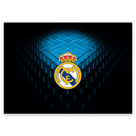 Поздравительная открытка с принтом Real Madrid 2018 Original , 100% бумага | плотность бумаги 280 г/м2, матовая, на обратной стороне линовка и место для марки
 | emirates | fc | real madrid | геометрия | реал мадрид | футбольный клуб | эмблема