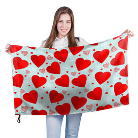 Флаг 3D с принтом С днем святого Валентина , 100% полиэстер | плотность ткани — 95 г/м2, размер — 67 х 109 см. Принт наносится с одной стороны | 14 | love | валентин | губы | день | любовь | подарок | поцелуй | сердце | страсть | февраль