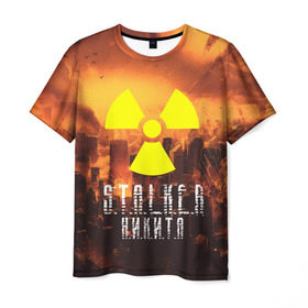 Мужская футболка 3D с принтом S.T.A.L.K.E.R Никита , 100% полиэфир | прямой крой, круглый вырез горловины, длина до линии бедер | s.t.a.l.k.e.r. | stalker | никита | припять | сталкер | чернобыль