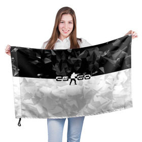 Флаг 3D с принтом CS GO Black Collection , 100% полиэстер | плотность ткани — 95 г/м2, размер — 67 х 109 см. Принт наносится с одной стороны | counter strike | cs | cs go | global | go.offensive | шутер