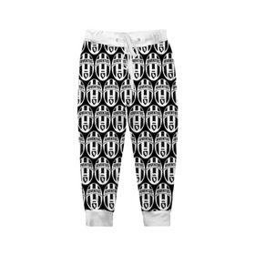 Детские брюки 3D с принтом Juventus Black&White , 100% полиэстер | манжеты по низу, эластичный пояс регулируется шнурком, по бокам два кармана без застежек, внутренняя часть кармана из мелкой сетки | 