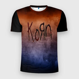 Мужская футболка 3D спортивная с принтом Korn , 100% полиэстер с улучшенными характеристиками | приталенный силуэт, круглая горловина, широкие плечи, сужается к линии бедра | band | metal | music | rock | атрибутика | группа | метал | музыка | рок