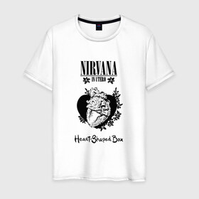 Мужская футболка хлопок с принтом Nirvana in utero , 100% хлопок | прямой крой, круглый вырез горловины, длина до линии бедер, слегка спущенное плечо. | cobain | kurt | nevermino | nirvana | альтернативный | гранж | грол | группа | дональд | кобейн | курт | музыка | надпись | нервана | нирвана | новоселич | певец | рок | смайл | смайлик | солист