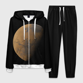 Мужской костюм 3D с принтом Марс , 100% полиэстер | Манжеты и пояс оформлены тканевой резинкой, двухслойный капюшон со шнурком для регулировки, карманы спереди | Тематика изображения на принте: elon musk | space x | spacex | будущее | вселенная | вулкан | долина | илон маск | космические | космос | красная планета | кратер | маринер | марсиане | марсианин | небес | новый дом | путешествия | роскосмос