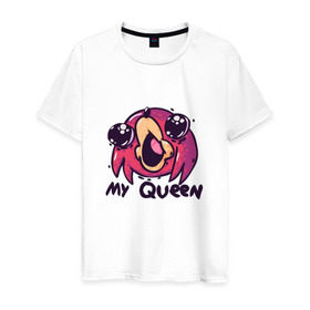 Мужская футболка хлопок с принтом My Queen , 100% хлопок | прямой крой, круглый вырез горловины, длина до линии бедер, слегка спущенное плечо. | brudda | knuckles | queen | королева | наклз