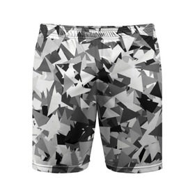 Мужские шорты 3D спортивные с принтом Городской серый камуфляж ,  |  | Тематика изображения на принте: армия | геометрический | геометрия | маскировка | милитари | паттерн | текстура | треугольники | чернобелый