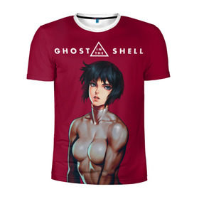 Мужская футболка 3D спортивная с принтом Ghost in the shell , 100% полиэстер с улучшенными характеристиками | приталенный силуэт, круглая горловина, широкие плечи, сужается к линии бедра | 