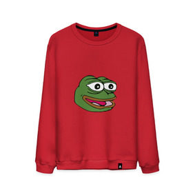 Мужской свитшот хлопок с принтом Pepe frog , 100% хлопок |  | Тематика изображения на принте: meme pepe мем прикол лягушка