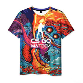 Мужская футболка 3D с принтом Матвей в стиле CS GO , 100% полиэфир | прямой крой, круглый вырез горловины, длина до линии бедер | hyper beast | кс го | скоростной зверь