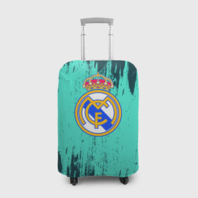 Чехол для чемодана 3D с принтом Реал Мадрид , 86% полиэфир, 14% спандекс | двустороннее нанесение принта, прорези для ручек и колес | cr7 | football | real madrid | реал мадрид | футбол