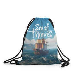 Рюкзак-мешок 3D с принтом Sea of Thieves , 100% полиэстер | плотность ткани — 200 г/м2, размер — 35 х 45 см; лямки — толстые шнурки, застежка на шнуровке, без карманов и подкладки | pirates | sea of thieves | пираты