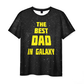 Мужская футболка 3D с принтом The best dad , 100% полиэфир | прямой крой, круглый вырез горловины, длина до линии бедер | 23 февраля | защитник | звездные | лучший папа | любимый | мужчинам | мужчины | папа | подарок | самый лучший
