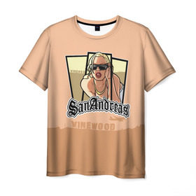 Мужская футболка 3D с принтом GTA SA - Betina , 100% полиэфир | прямой крой, круглый вырез горловины, длина до линии бедер | carl johnson | grand theft auto | gta | los santos | sa | san andreas | гта