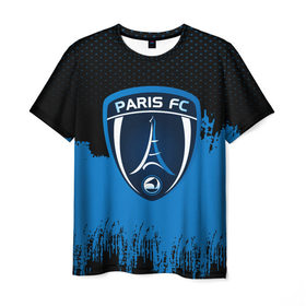 Мужская футболка 3D с принтом FC Paris Original uniform , 100% полиэфир | прямой крой, круглый вырез горловины, длина до линии бедер | football | soccer | париж