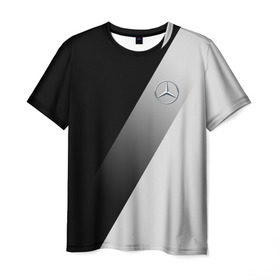 Мужская футболка 3D с принтом MERCEDES BENZ ЭЛИТА , 100% полиэфир | прямой крой, круглый вырез горловины, длина до линии бедер | mercedes | марка | машины | мерседес