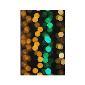 Обложка для паспорта матовая кожа с принтом Festive style , натуральная матовая кожа | размер 19,3 х 13,7 см; прозрачные пластиковые крепления | Тематика изображения на принте: blurred lights | boke | colorful lights | holiday | боке | красочные огни | ночь | огоньки | праздник | размытые огни | цветные огни