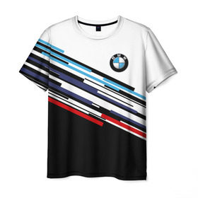 Мужская футболка 3D с принтом BMW BRAND COLOR , 100% полиэфир | прямой крой, круглый вырез горловины, длина до линии бедер | bmw | bmw motorsport | bmw performance | carbon | m | motorsport | performance | sport | бмв | карбон | моторспорт | спорт