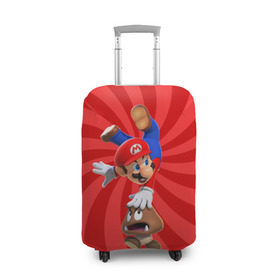 Чехол для чемодана 3D с принтом Super Mario , 86% полиэфир, 14% спандекс | двустороннее нанесение принта, прорези для ручек и колес | Тематика изображения на принте: nintendo | марио | нинтендо