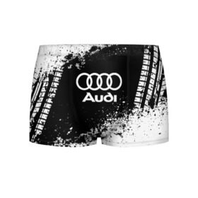 Мужские трусы 3D с принтом Audi abstract sport , 50% хлопок, 50% полиэстер | классическая посадка, на поясе мягкая тканевая резинка | ауди | кольца | лого | машина
