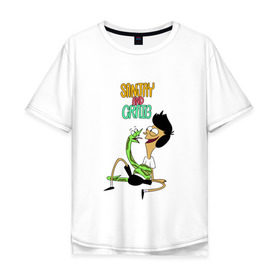 Мужская футболка хлопок Oversize с принтом Санджей и Крейг , 100% хлопок | свободный крой, круглый ворот, “спинка” длиннее передней части | sanjay and craig | крейг | мультфильм | санджей