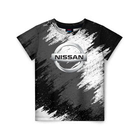 Детская футболка 3D с принтом Nissan , 100% гипоаллергенный полиэфир | прямой крой, круглый вырез горловины, длина до линии бедер, чуть спущенное плечо, ткань немного тянется | motor | nissan | авто | лого | машина | ниссан | тачка