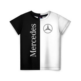 Детская футболка 3D с принтом Mercedes , 100% гипоаллергенный полиэфир | прямой крой, круглый вырез горловины, длина до линии бедер, чуть спущенное плечо, ткань немного тянется | Тематика изображения на принте: benz | mercedes | авто | автомобиль | бенз | мерседес