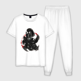 Мужская пижама хлопок с принтом Phantom Assassin dota 2 , 100% хлопок | брюки и футболка прямого кроя, без карманов, на брюках мягкая резинка на поясе и по низу штанин
 | 