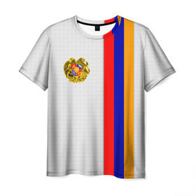 Мужская футболка 3D с принтом I Love Armenia , 100% полиэфир | прямой крой, круглый вырез горловины, длина до линии бедер | Тематика изображения на принте: armenia | армения | герб армении | ереван | флаг армении