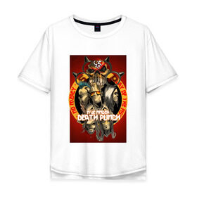 Мужская футболка хлопок Oversize с принтом Five Finger Death Punch 2 , 100% хлопок | свободный крой, круглый ворот, “спинка” длиннее передней части | 5fdp | ffdp | five finger death punch