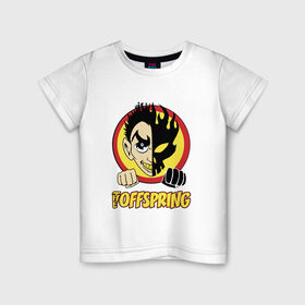 Детская футболка хлопок с принтом The Offspring , 100% хлопок | круглый вырез горловины, полуприлегающий силуэт, длина до линии бедер | Тематика изображения на принте: the offspring | офспринг | оффспринг | рок
