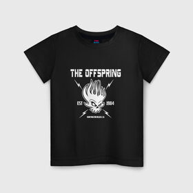Детская футболка хлопок с принтом The Offspring est 1984 , 100% хлопок | круглый вырез горловины, полуприлегающий силуэт, длина до линии бедер | Тематика изображения на принте: offspring | офспринг | оффспринг | рок