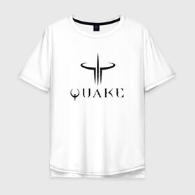 Мужская футболка хлопок Oversize с принтом Quake , 100% хлопок | свободный крой, круглый ворот, “спинка” длиннее передней части | quake | квака | квейк | квэйк