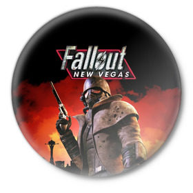 Значок с принтом Fallout New Vegas ,  металл | круглая форма, металлическая застежка в виде булавки | fallout | fallout 3 | fallout 3 new vegas | game | new vegas | rpg | игры | фалаут 3 | фалаут нью вегас | фаллаут