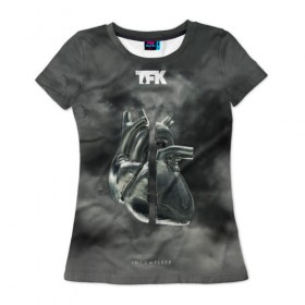 Женская футболка 3D с принтом TFK Incomplete , 100% полиэфир ( синтетическое хлопкоподобное полотно) | прямой крой, круглый вырез горловины, длина до линии бедер | tfk | thousand foot krutch