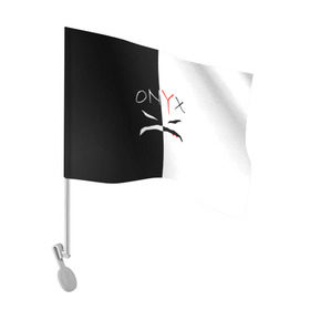 Флаг для автомобиля с принтом ONYX , 100% полиэстер | Размер: 30*21 см | onyx | американская группа | группа | музыка | надпись | хип хоп