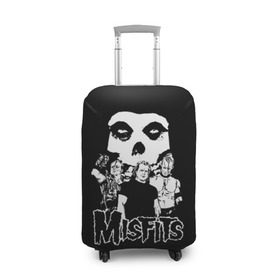 Чехол для чемодана 3D с принтом Misfits , 86% полиэфир, 14% спандекс | двустороннее нанесение принта, прорези для ручек и колес | horror | punk | rock | альтернатива | группа | мисфитс | неприкаянные | панк | рок | хоррор