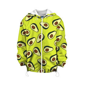 Детская куртка 3D с принтом Авокадо , 100% полиэстер | застежка — молния, подол и капюшон оформлены резинкой с фиксаторами, по бокам — два кармана без застежек, один потайной карман на груди, плотность верхнего слоя — 90 г/м2; плотность флисового подклада — 260 г/м2 | avocado | food | fruit | pattern | vegan | vegetarian | авокадо | веган | вегетарианство | еда | паттерн | правильное питание | фрукт