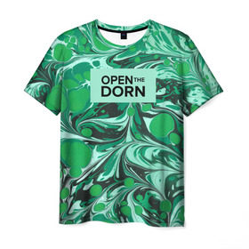 Мужская футболка 3D с принтом Open the Dorn , 100% полиэфир | прямой крой, круглый вырез горловины, длина до линии бедер | dorn | иван дорн