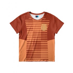 Детская футболка 3D с принтом Форма вратаря Мексики , 100% гипоаллергенный полиэфир | прямой крой, круглый вырез горловины, длина до линии бедер, чуть спущенное плечо, ткань немного тянется | 
