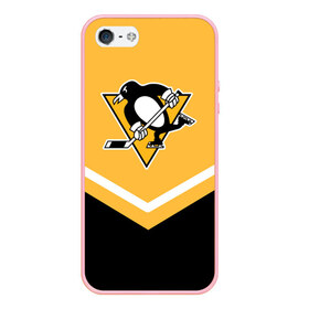 Чехол для iPhone 5/5S матовый с принтом Pittsburgh Penguins (Форма 1) , Силикон | Область печати: задняя сторона чехла, без боковых панелей | питтсбург пингвинз