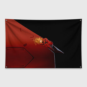 Флаг-баннер с принтом Asuka Langley Soryu , 100% полиэстер | размер 67 х 109 см, плотность ткани — 95 г/м2; по краям флага есть четыре люверса для крепления | gehirn | nerv | аска | второе | дитя | ева | евангелион | лэнгли | пилот | сорью