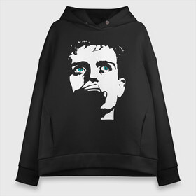 Женское худи Oversize хлопок с принтом Ian Curtis , френч-терри — 70% хлопок, 30% полиэстер. Мягкий теплый начес внутри —100% хлопок | боковые карманы, эластичные манжеты и нижняя кромка, капюшон на магнитной кнопке | ian curtis | joy division | rock | unknown pleasures | иэн кёртис | рок