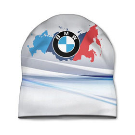 Шапка 3D с принтом BMW BRAND SPORT , 100% полиэстер | универсальный размер, печать по всей поверхности изделия | 