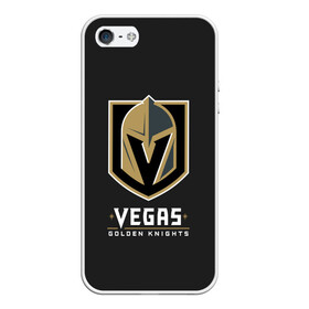Чехол для iPhone 5/5S матовый с принтом Vegas Golden Knights , Силикон | Область печати: задняя сторона чехла, без боковых панелей | 