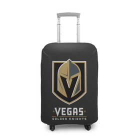 Чехол для чемодана 3D с принтом Vegas Golden Knights , 86% полиэфир, 14% спандекс | двустороннее нанесение принта, прорези для ручек и колес | 