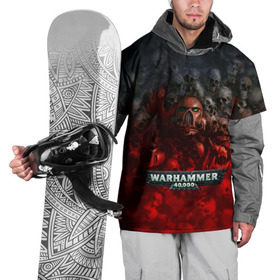 Накидка на куртку 3D с принтом Warhammer 40000: Dawn Of War , 100% полиэстер |  | relic entertainment | warhammer 40000: dawn of war | черепа