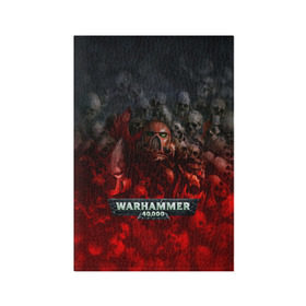 Обложка для паспорта матовая кожа с принтом Warhammer 40000: Dawn Of War , натуральная матовая кожа | размер 19,3 х 13,7 см; прозрачные пластиковые крепления | relic entertainment | warhammer 40000: dawn of war | черепа