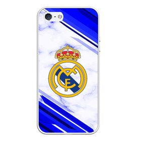Чехол для iPhone 5/5S матовый с принтом Real Madrid , Силикон | Область печати: задняя сторона чехла, без боковых панелей | football | soccer | реал мадрид