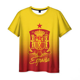 Мужская футболка 3D с принтом Сборная Испании , 100% полиэфир | прямой крой, круглый вырез горловины, длина до линии бедер | la furia | lafuria | roja | spain | team | игровая форма | испания | красная ярость | фурия | футбол | чемпионат мира