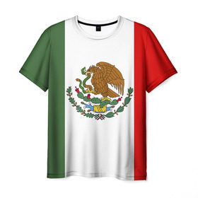 Мужская футболка 3D с принтом Мексика Чемпионат Мира , 100% полиэфир | прямой крой, круглый вырез горловины, длина до линии бедер | mexico | бразилия | мексика | сборная мексики | футбол | чемпионат мира